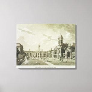 Toile Le grand yard de cour, château de Dublin, 1792