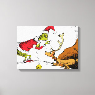 Toile Le Grinch prépare Max le renne