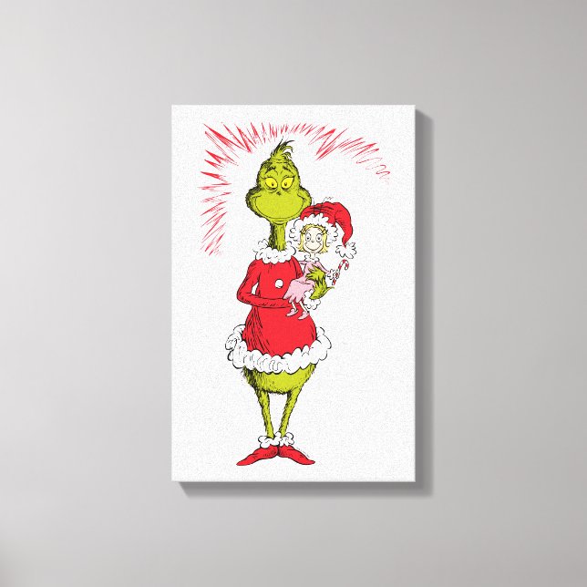 Toile Le Grinch tient Cindy Lou Who (Recto)