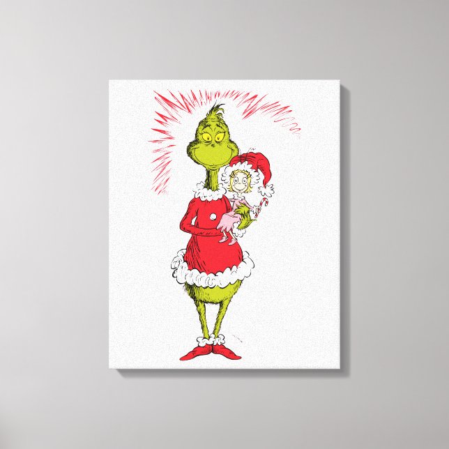 Toile Le Grinch tient Cindy Lou Who (Recto)