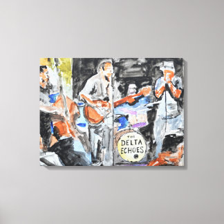 Toile Le groupe de blues Delta Echoes néo-expressionnist