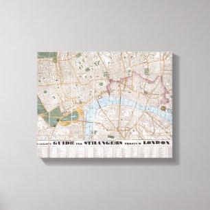 Toile Le guide de Wallis pour des étrangers par Londres