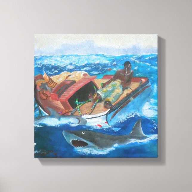 Toile Le Gulfstream de Winslow Homer revisité (Recto)