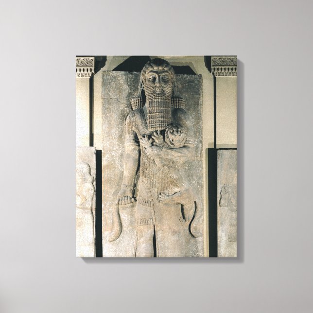 Toile Le héros Gilgamesh tient un lion (Recto)