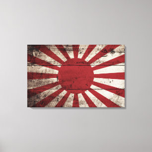 Toile Le Japon lève le drapeau du soleil sur le vieux gr