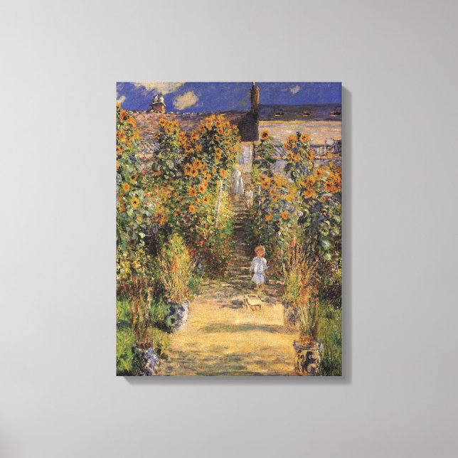 Toile Le jardin de l'artiste à Vetheuil par Claude Monet (Recto)