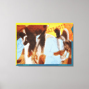 Toile Le Jazz accueille des musiciens Abstraits