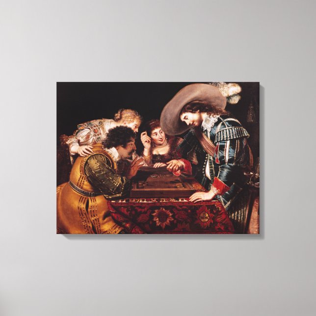 Toile Le jeu du jacquet (Recto)