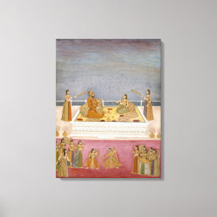 Toile Le jeune empereur de Mughal Muhammad Shah à un