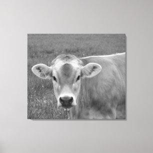 Toile Le joli portrait de vache de Jersey