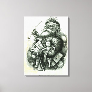 Toile Le joyeux vieux père noël