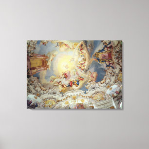 Toile Le jugement Dernier, peinture au plafond