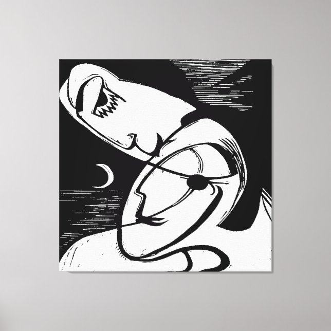 Toile Le Kiss By Moonlight et Ocean (Recto)