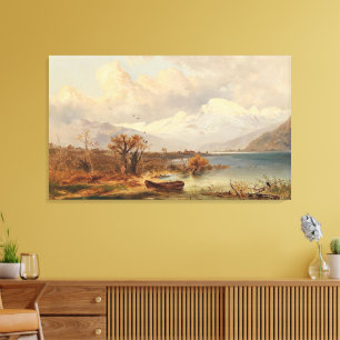Toile Le lac de Haider - Emil Barbarini