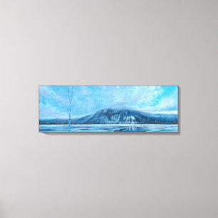 Toile Le lac de woughby sur la glace Vermont Oil Paintin