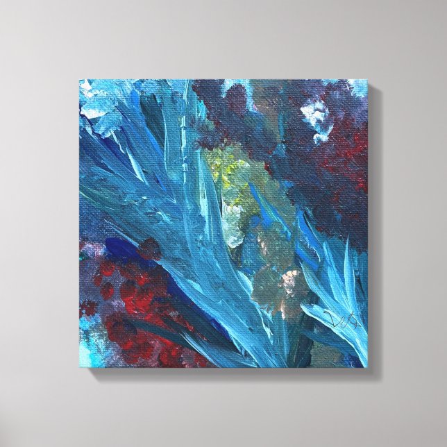 Toile Le lac et les mauvaises herbes 14x14" (Recto)