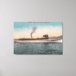 Toile Le lac Tahoe, CA - bateau en bois de Tahoe de