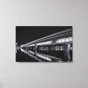 Toile Le lac Tempe Town la nuit