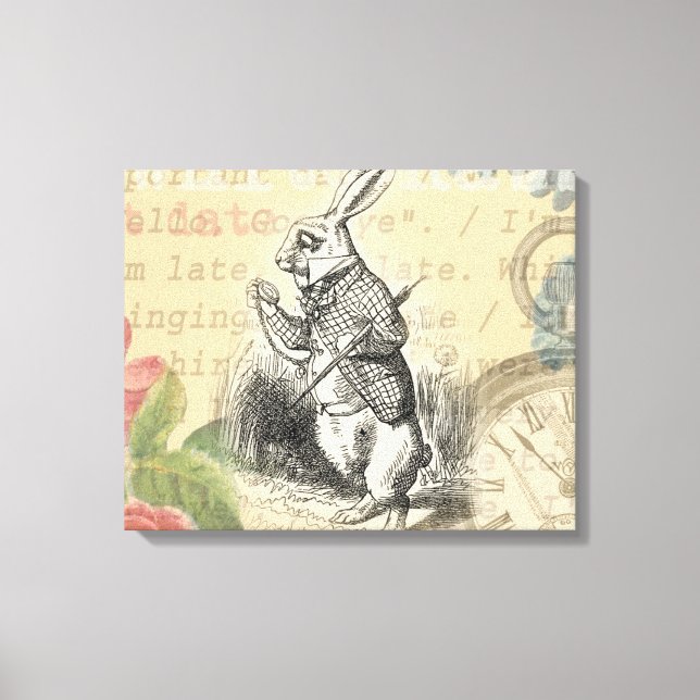 Toile Le lapin blanc Alice au pays des merveilles (Recto)