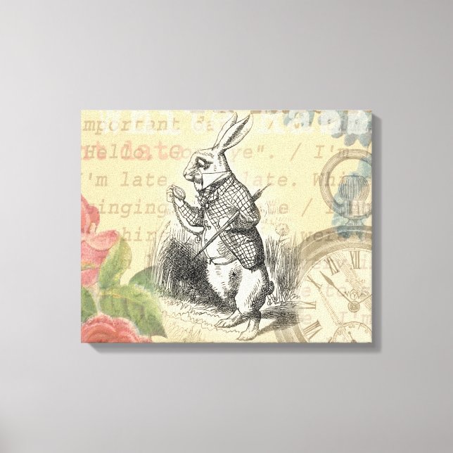 Toile Le lapin blanc Alice au pays des merveilles (Recto)