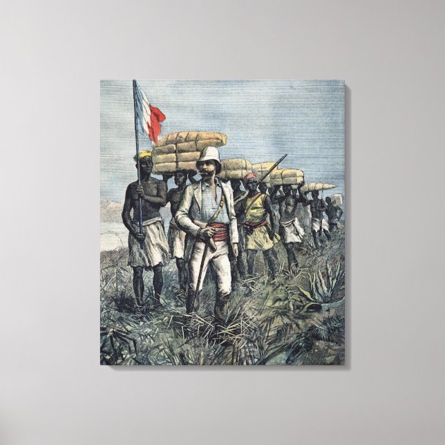 Toile Le lieutenant Mizon sur sa mission de 1892 (Recto)