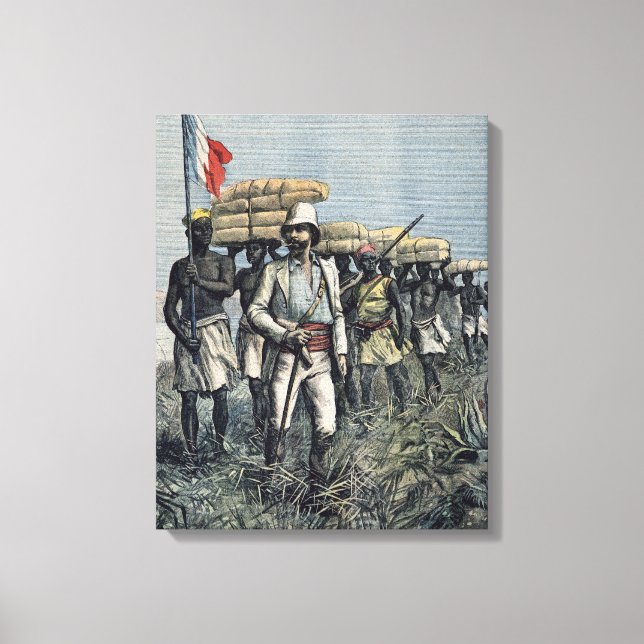 Toile Le lieutenant Mizon sur sa mission de 1892 (Recto)