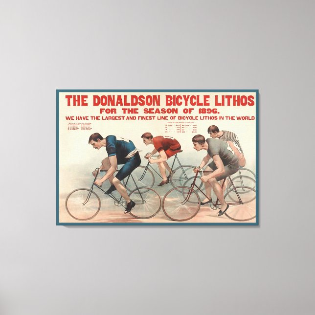 Toile Le Lithos à bicyclette Donaldson ~ Publicité Vinta (Recto)