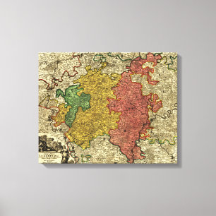 Toile Le Luxembourg MapLuxembourg panoramique