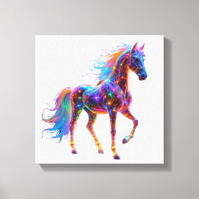 Toile Le majestueux Neon Horse (Recto)