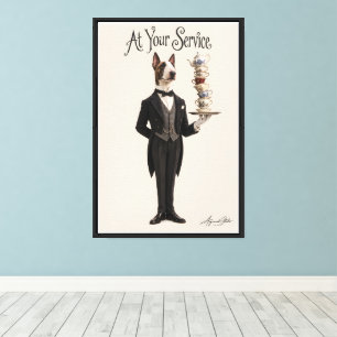 Toile Le majordome Bull Terrier