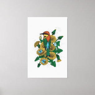 Toile Le mangeur d'abeilles avec le pendentif d'or