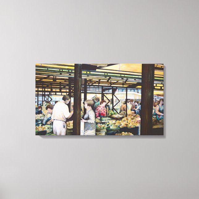 Toile Le marché agricole de Miskolc Hongrie (Recto)