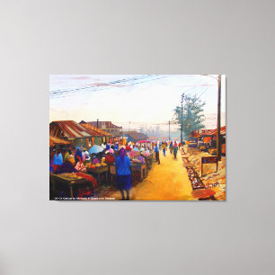 TOILE LE MARCHÉ PAR MOJISOLA A GBADAMOSI OKUBULE