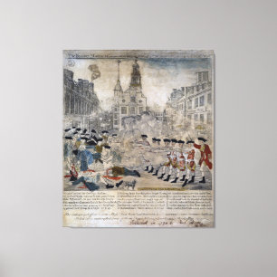 Toile Le massacre de Boston par Paul Revere 1770