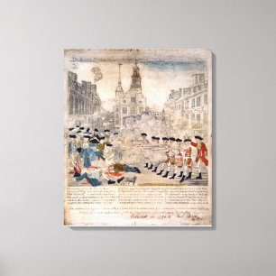 Toile Le massacre de Boston Paul Revere King Street
