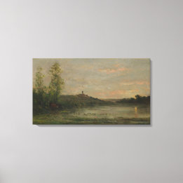 Toile Le matin de la Seine Charles-François Daubigny