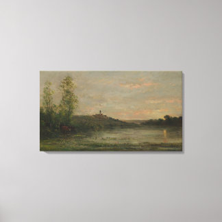 Toile Le matin de la Seine Charles-François Daubigny
