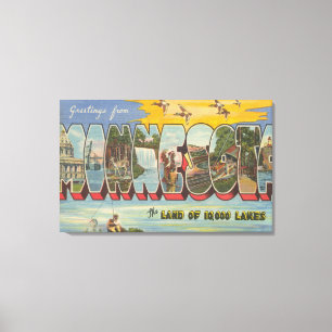 Toile Le Minnesota (canards) - grandes scènes de lettre