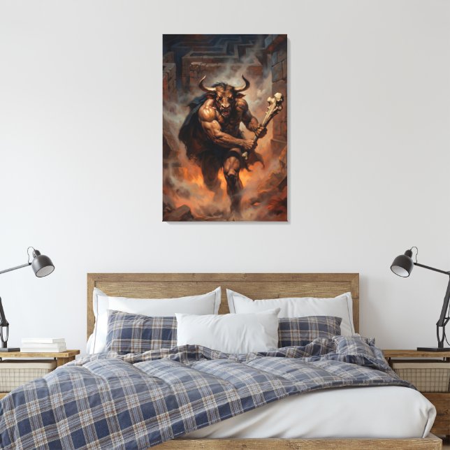 Toile Le Minotaure imposant du Labyrinthe (Insitu(Chambre))