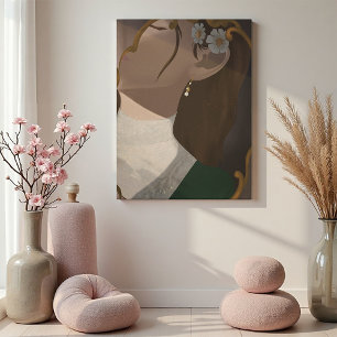 Toile Le miroir III - Une fille à moitié cachée