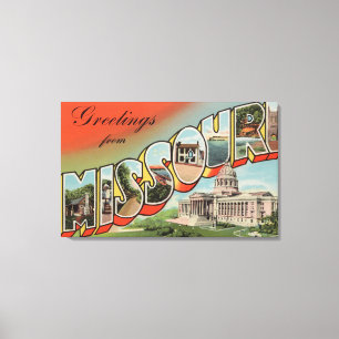 Toile Le Missouri (bâtiment capital) - grande lettre