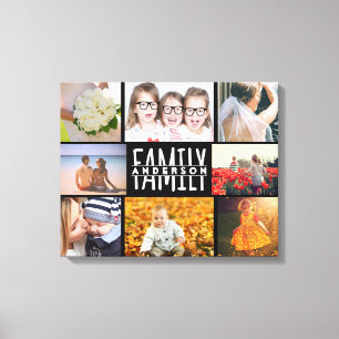 Toile Le modèle de collage de photo de la famille 8 plu