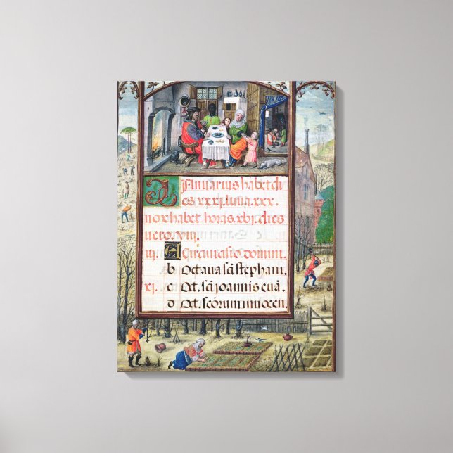 Toile Le mois de janvier (Recto)