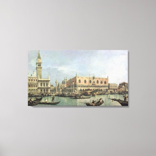 Toile Le Molo et la Piazzetta San Marco, Venise (pétrole (Recto)