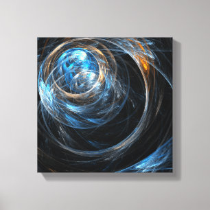 Toile Le monde de l'art Abstrait noir et blanc