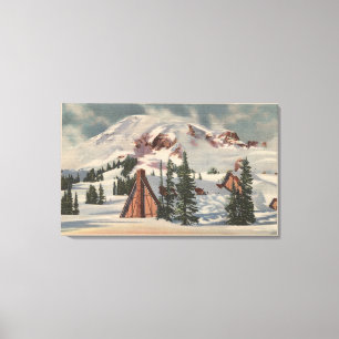Toile Le mont Rainier, WA - auberge de paradis au bas de
