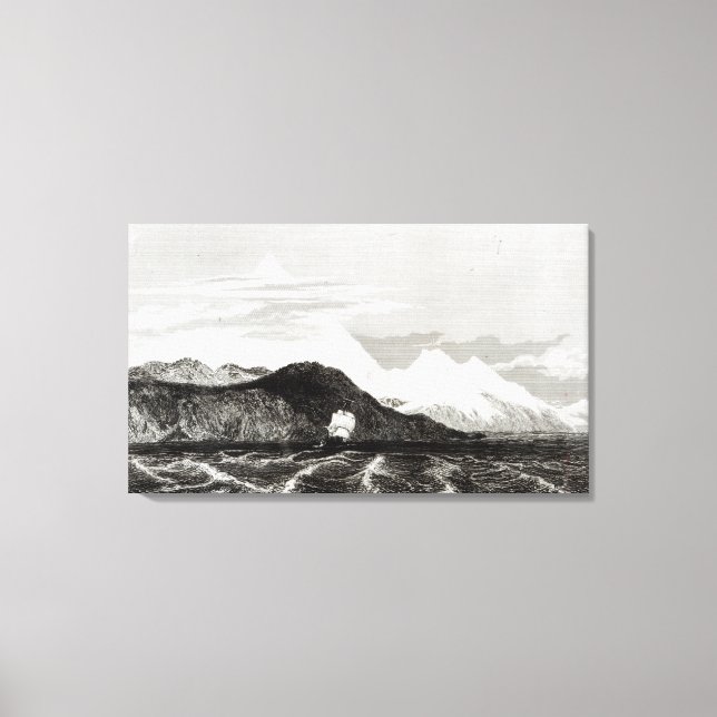 Toile Le mont Sarmiento, gravé par Thomas Landseer (Recto)
