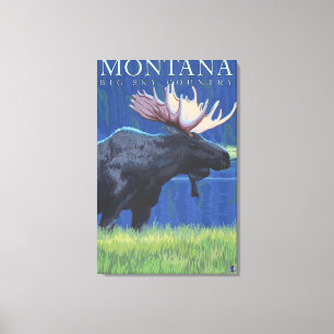 Toile Le Montana -- Grand ciel CountryMoose dans le