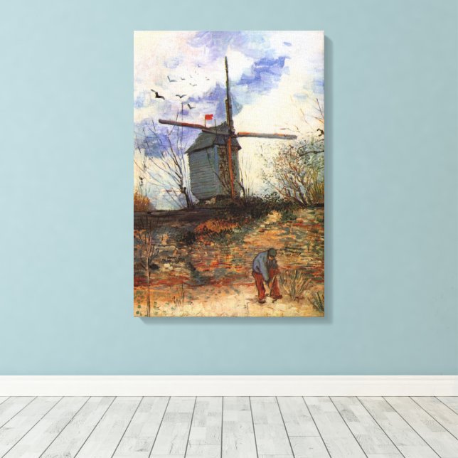 Toile Le Moulin de la Galette par Vincent van Gogh (Insitu (Plancher de Bois))