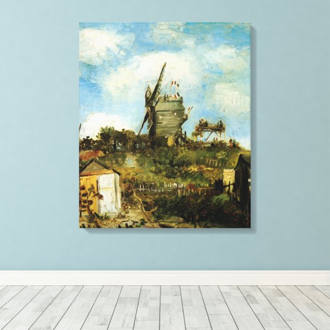 Toile Le Moulin de la Galette par Vincent van Gogh (Insitu (Plancher de Bois))